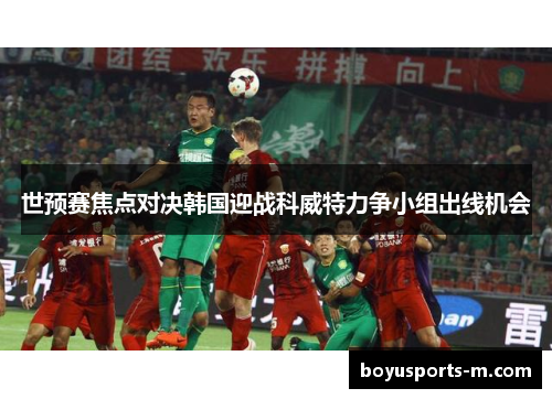 世预赛焦点对决韩国迎战科威特力争小组出线机会
